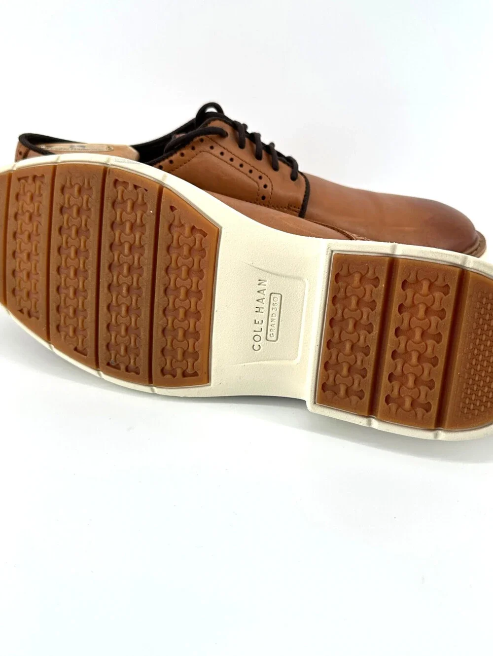 Men's Cole Haan Original Grand 360 C34125 Tan Leather Brogue Oxford Shoes 10M